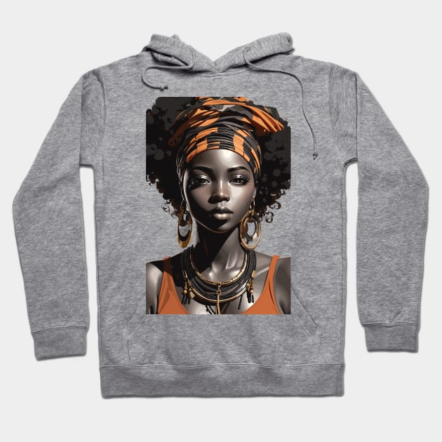 Afrocentric Woman Hoodie by Graceful Designs